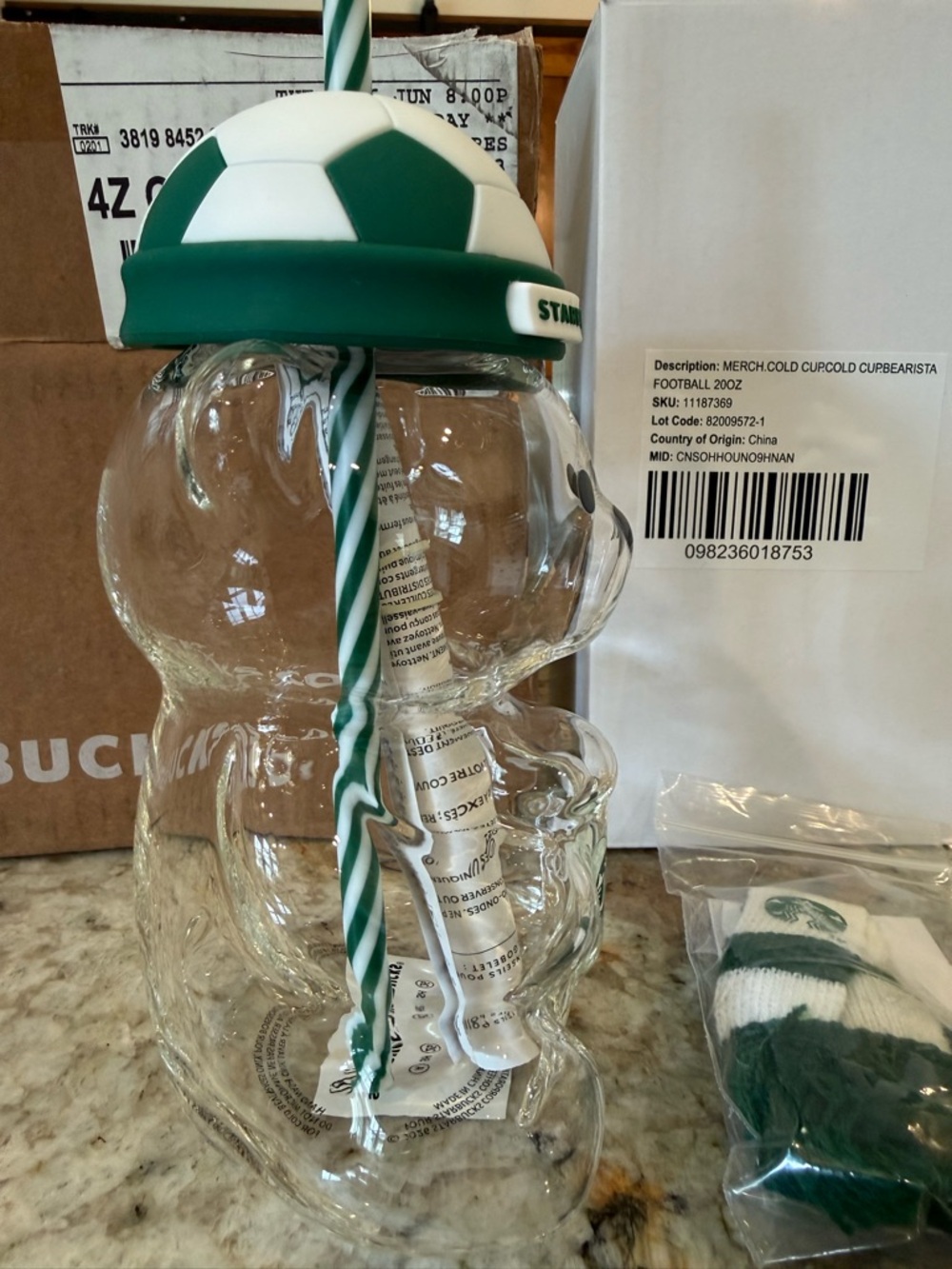 ⚽️🐻✨ NIB Starbucks Bearista FIFA World Cup Limited Edition Cold Cup Tumbler ✨🐻⚽️ - Picture 8 of 11